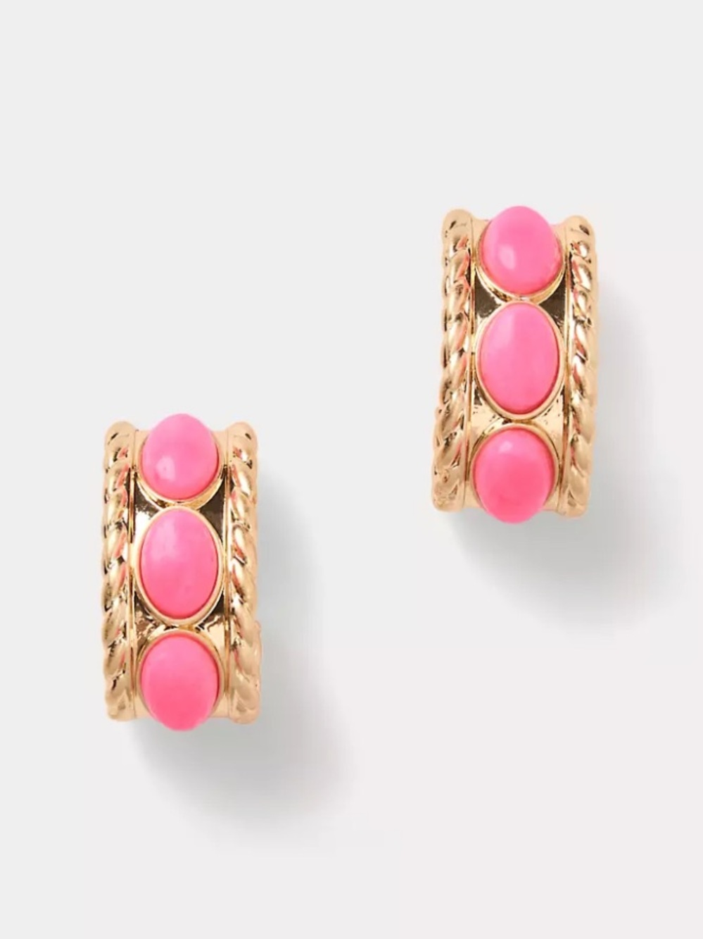 NWT Lilly Pulitzer Sunshine Grove Hoop Earrings in Cherry Blossom Pink